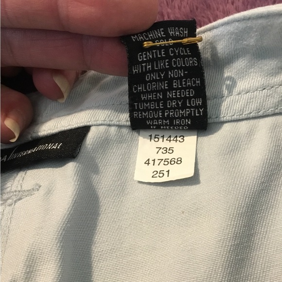 New Moda International Baby Blue High Waisted Shorts, Size 12 - Picture 10 of 10